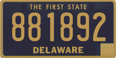 DE license plate 881892