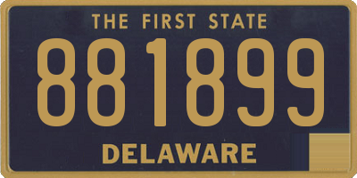 DE license plate 881899