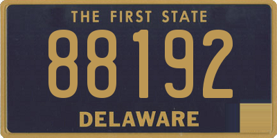 DE license plate 88192