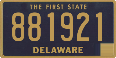 DE license plate 881921