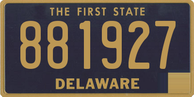 DE license plate 881927