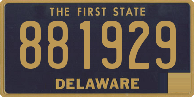 DE license plate 881929