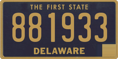 DE license plate 881933