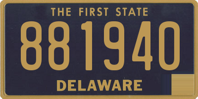 DE license plate 881940