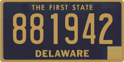 DE license plate 881942