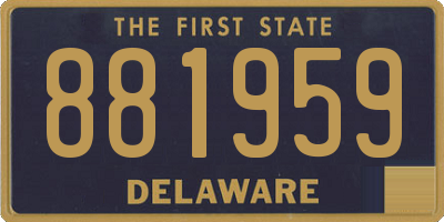 DE license plate 881959