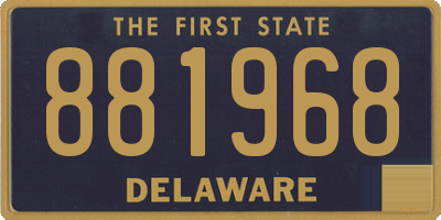 DE license plate 881968