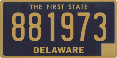 DE license plate 881973