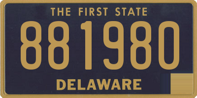 DE license plate 881980