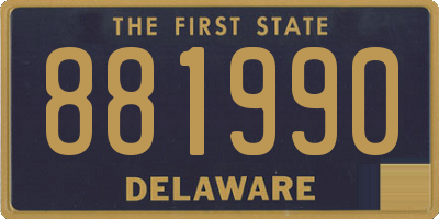 DE license plate 881990