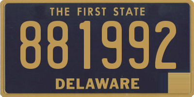 DE license plate 881992