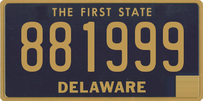 DE license plate 881999