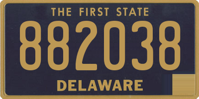 DE license plate 882038