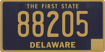 DE license plate 88205