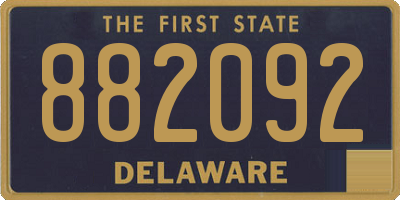 DE license plate 882092