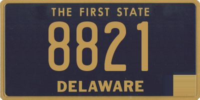 DE license plate 8821