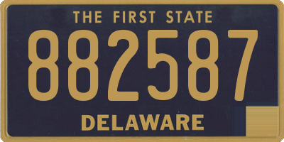 DE license plate 882587