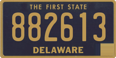 DE license plate 882613