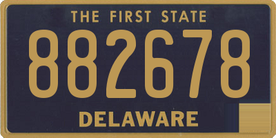 DE license plate 882678