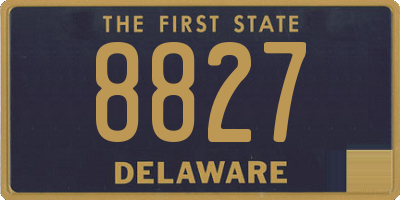 DE license plate 8827