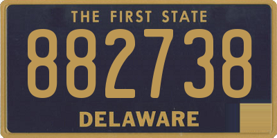 DE license plate 882738