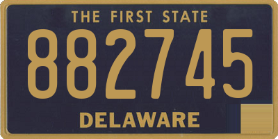 DE license plate 882745
