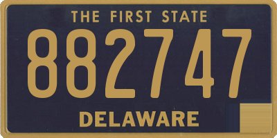 DE license plate 882747
