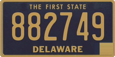DE license plate 882749