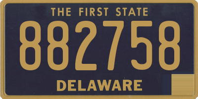DE license plate 882758