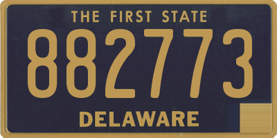 DE license plate 882773