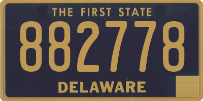DE license plate 882778