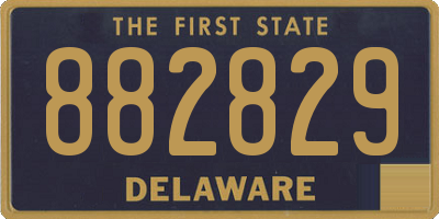DE license plate 882829