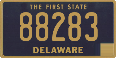 DE license plate 88283