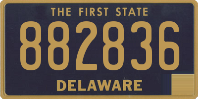 DE license plate 882836