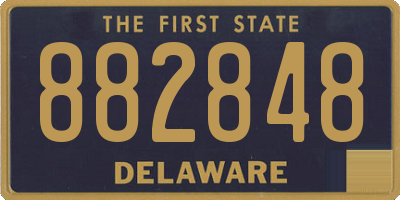 DE license plate 882848