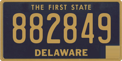 DE license plate 882849