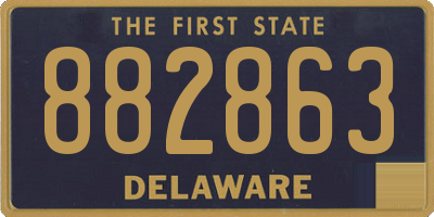 DE license plate 882863