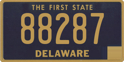 DE license plate 88287