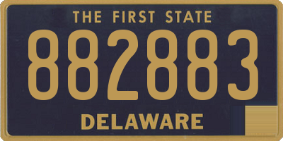DE license plate 882883