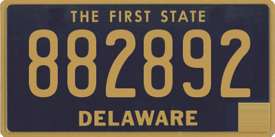 DE license plate 882892