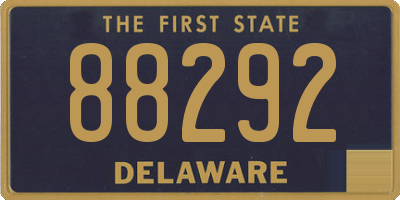 DE license plate 88292