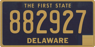 DE license plate 882927