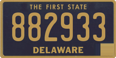 DE license plate 882933