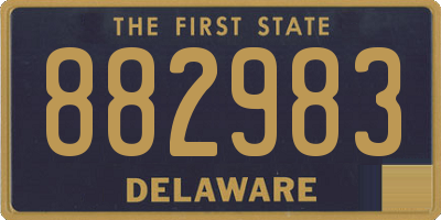 DE license plate 882983