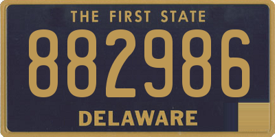 DE license plate 882986