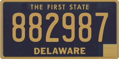 DE license plate 882987