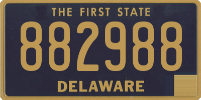 DE license plate 882988