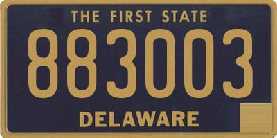 DE license plate 883003
