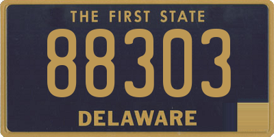 DE license plate 88303