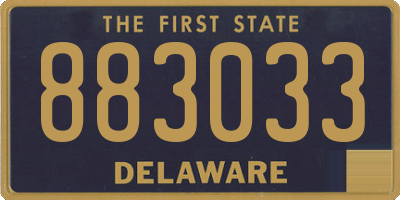 DE license plate 883033